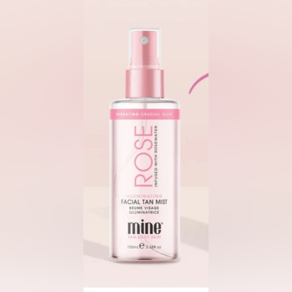 NEW Minetan It's All Mine Bag - Rose infused Facial Tan Mist with Bronze On Mitt - Picture 4 of 5